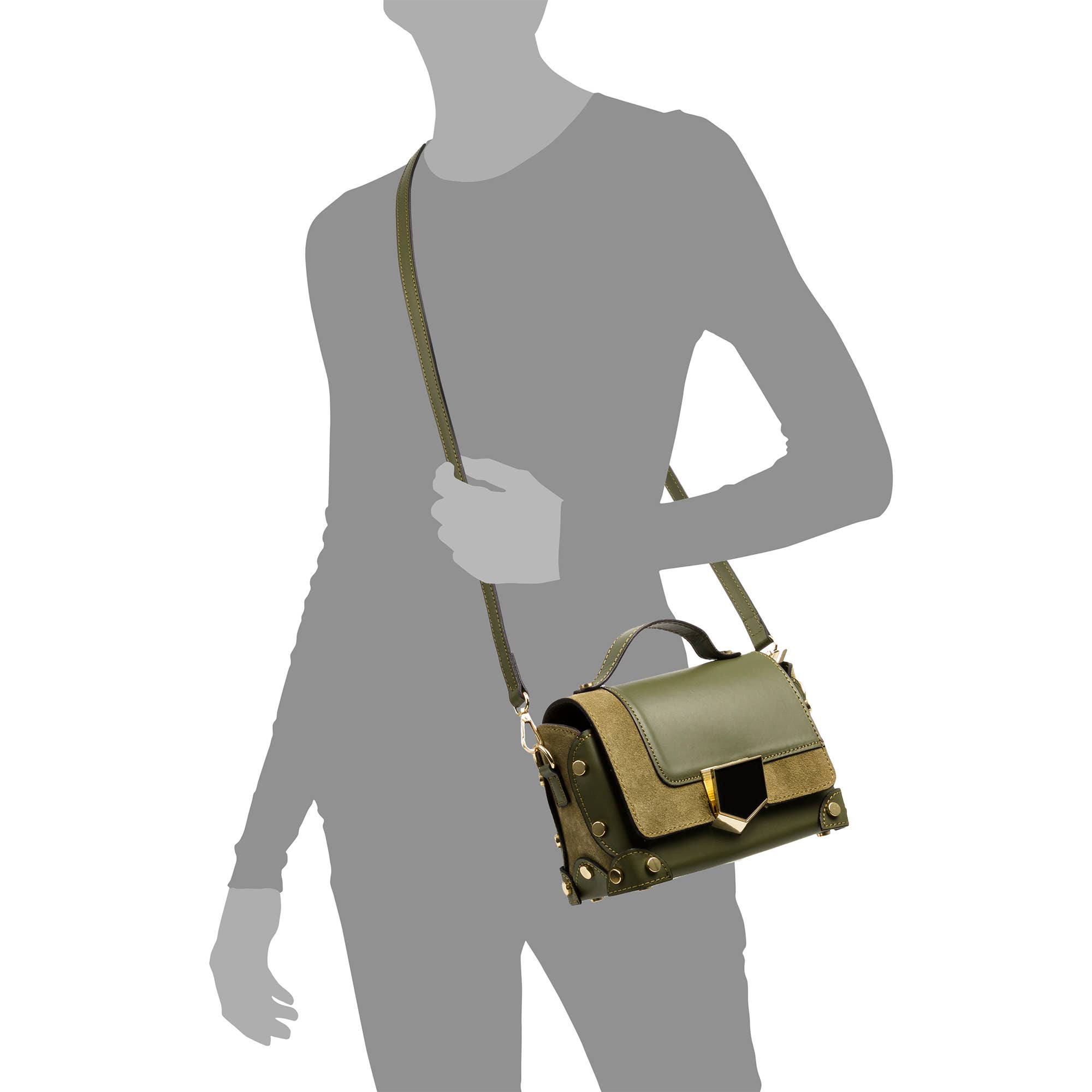 FIRENZE ARTEGIANI – Mala com alça superior – Mulher por atacado – Bolsa feminina Agerola. Couro genuíno Ruga Suede3