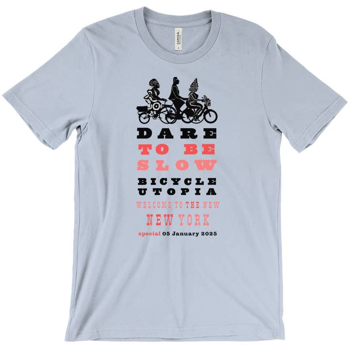 Dare To Be Slow Bicycle Utopia Graphic Tee for wholesale by Bicycle Utopia