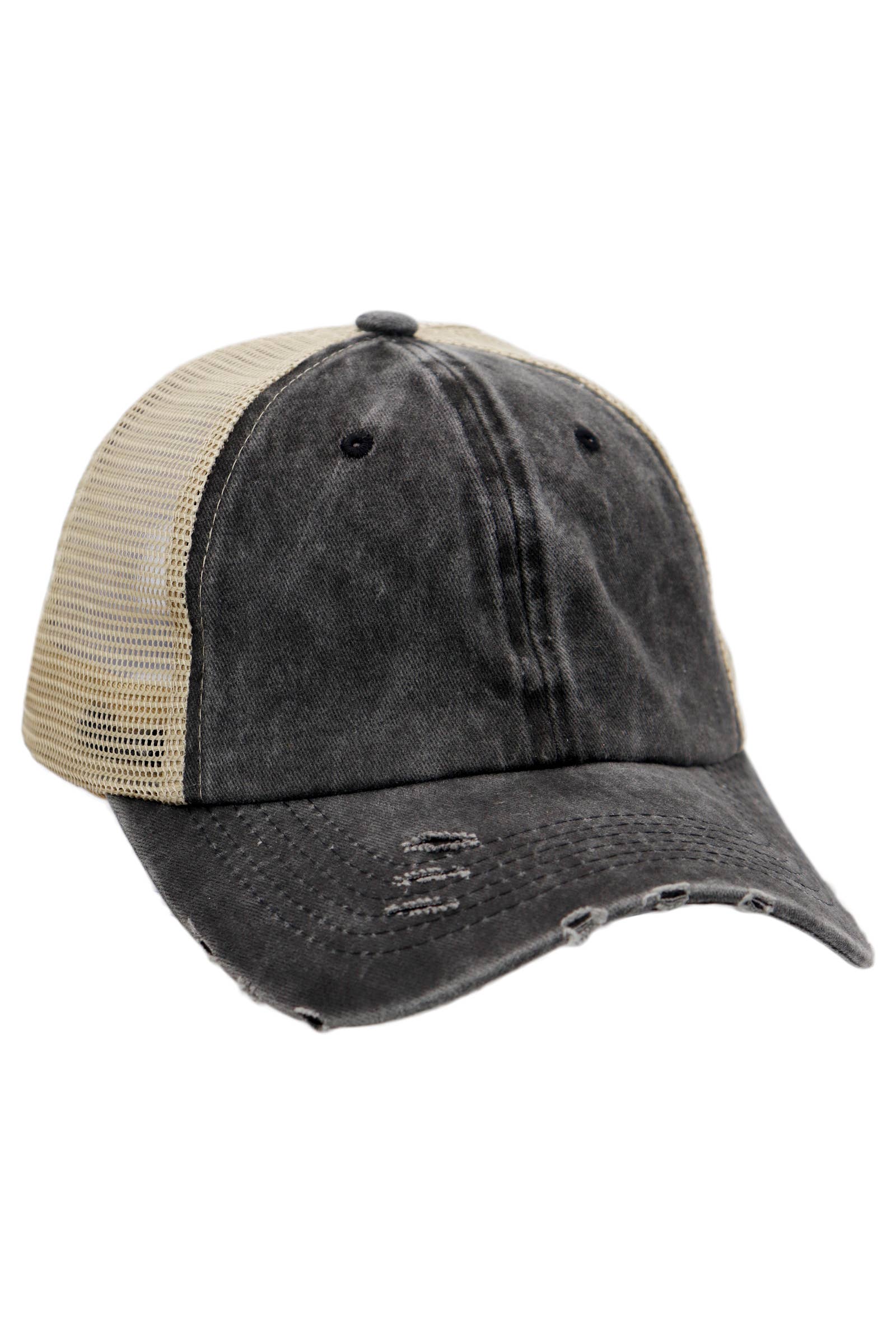 Cap Zone - Vente Casquette de camionneur – unisexe - Casquette de camionneur non structurée teinte en vêtement délavé bicolore0