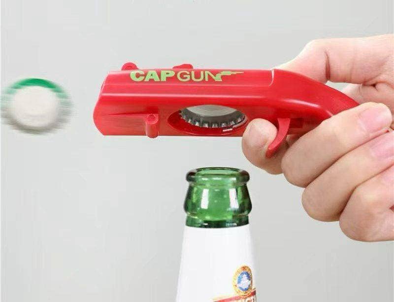 Infinite Basics - Wholesale Bottle/Wine Opener - 2-Pack BARSUPPLY Push Down Automatic Magnetic Beer Bottle Opener + BONUS Cap Gun6