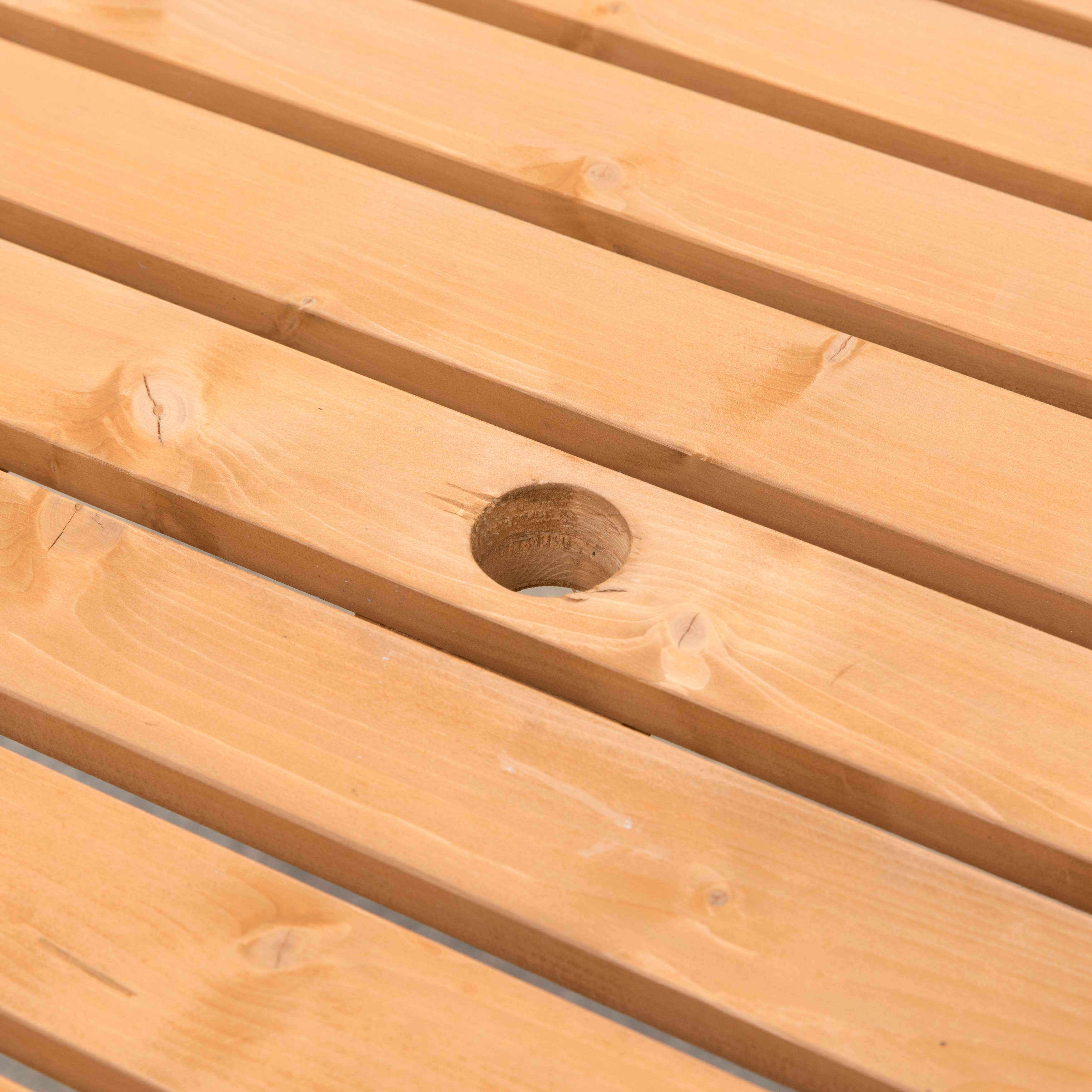 Quickway Imports - Wholesale Patio Table - Wooden Outdoor Patio Round Picnic Table with Bench, 8 Person4