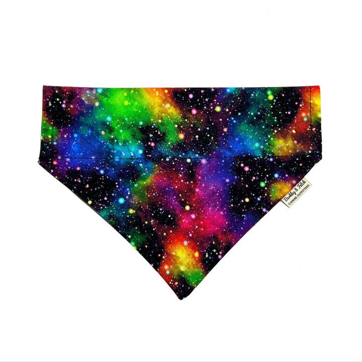 Barkley and Fetch – wholesale Pet bandana – Dog – Rainbow Galaxy Print Dog Bandana2