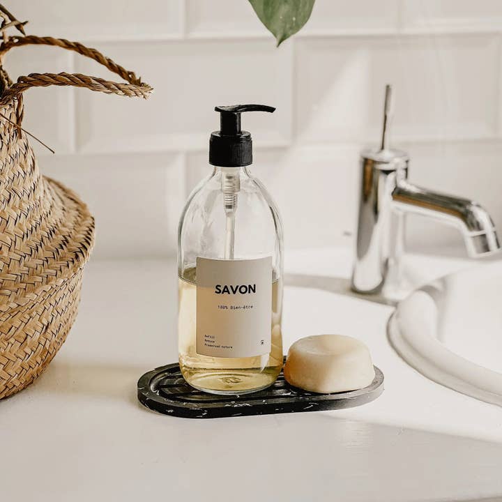 Stylic Terrazzo Black Perfect Tray Set for wholesale by Little Pots