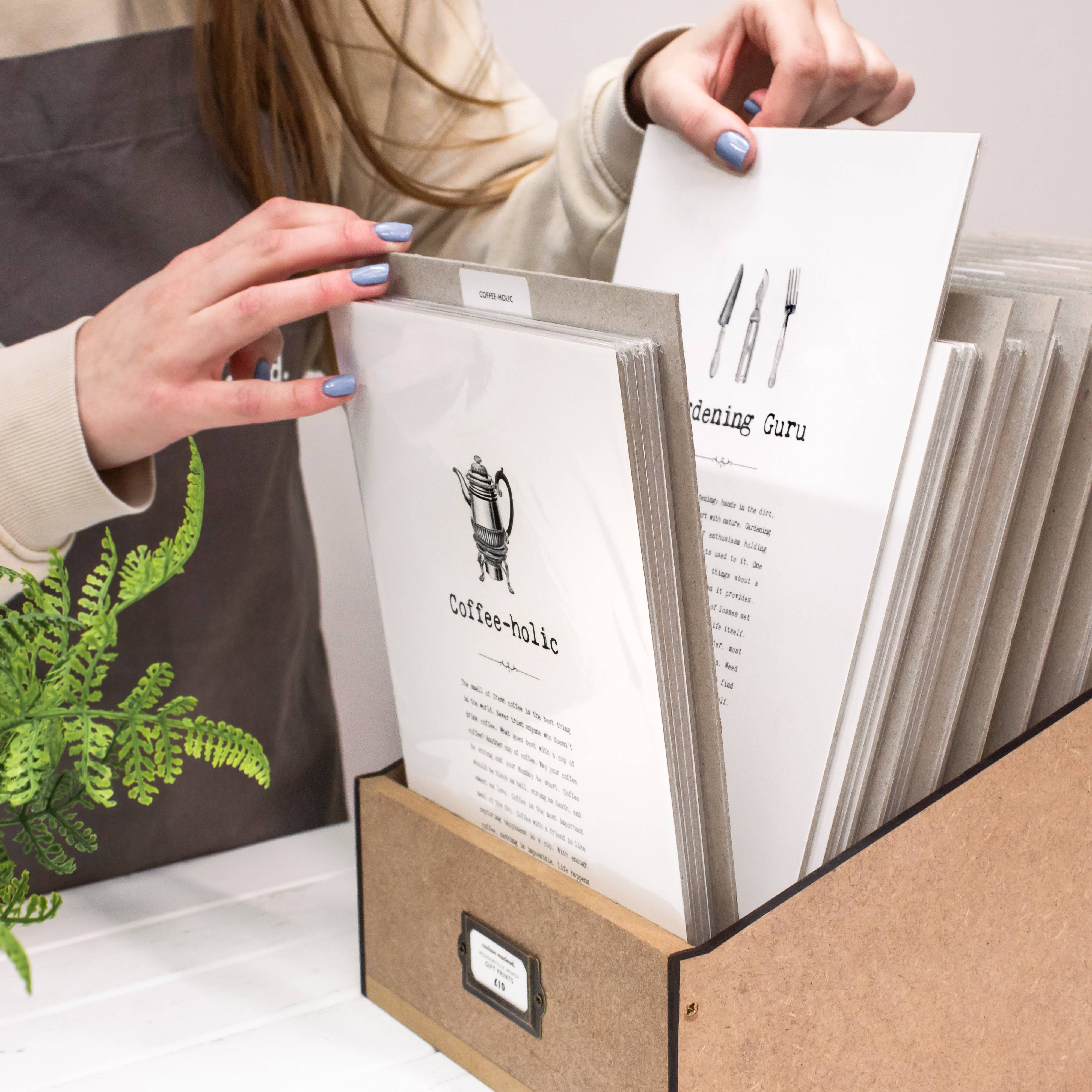 Coulson Macleod (U.S. Duties Paid) - Wholesale Art Print - Food + Drink 'Vintage Words' Prints with Wooden Display Box3