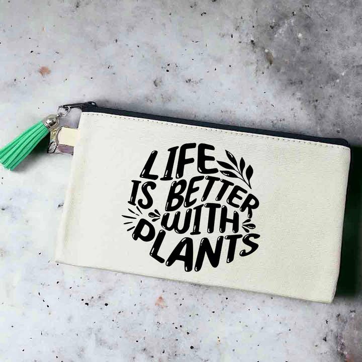 La vida es mejor con plantas Bolsa de lona para venta al por mayor de Anna B. Shop