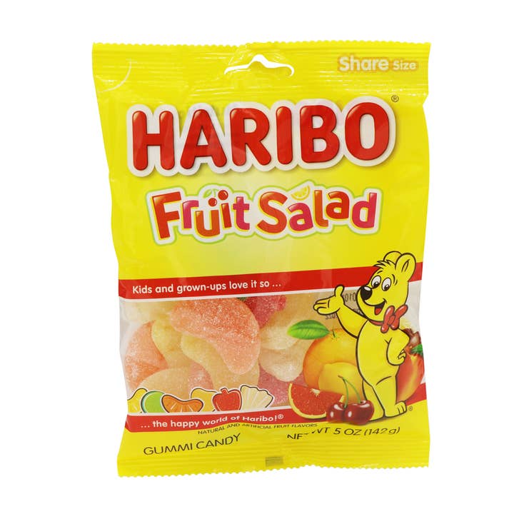 Haribo Fruit Salad, 5oz, 12ct Case for wholesale by Grandpa Joe's Candy Shop