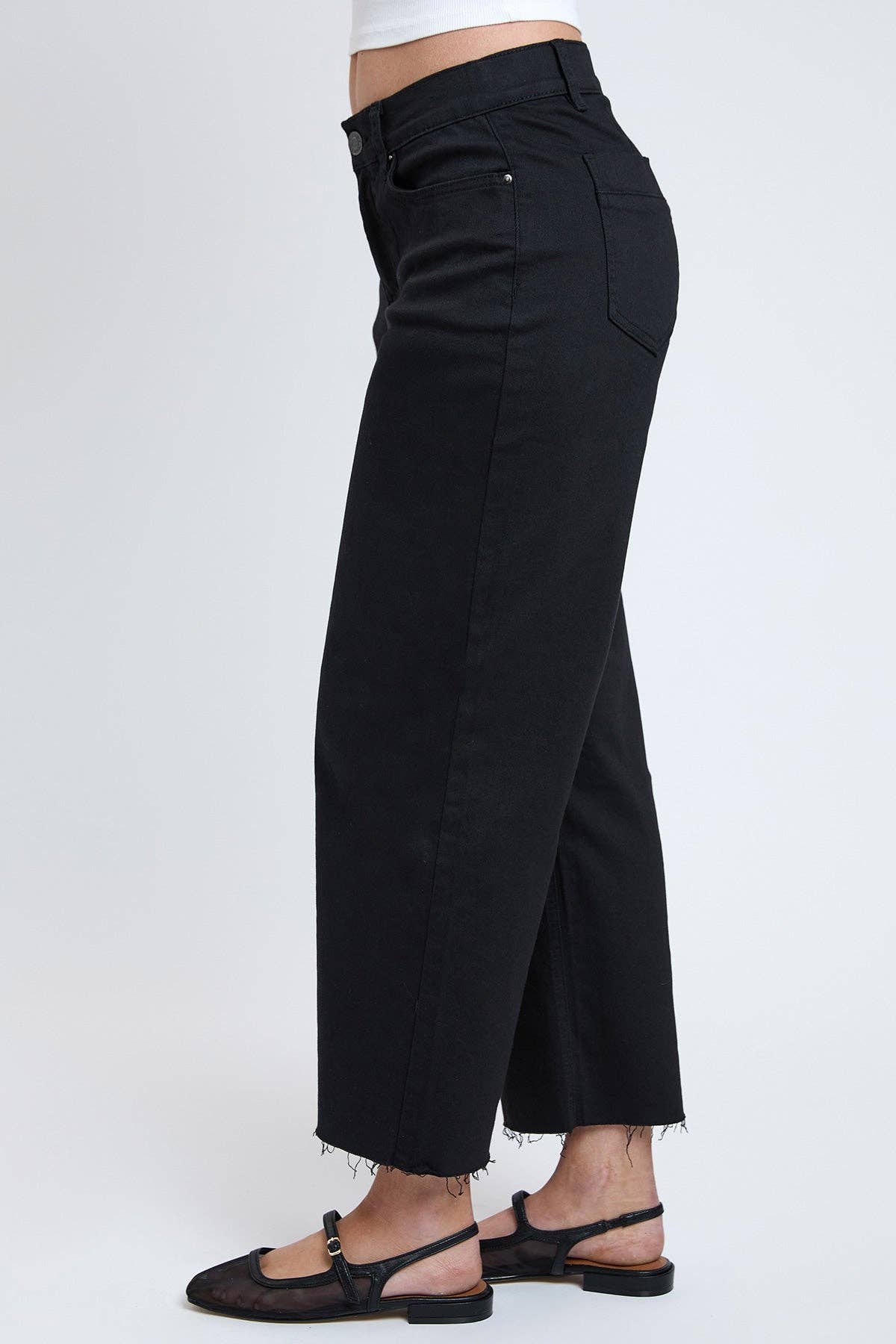 YMI - Wholesale Pants - Women's - Cropped High-Rise Wide Leg Trouser Pants-P2092072