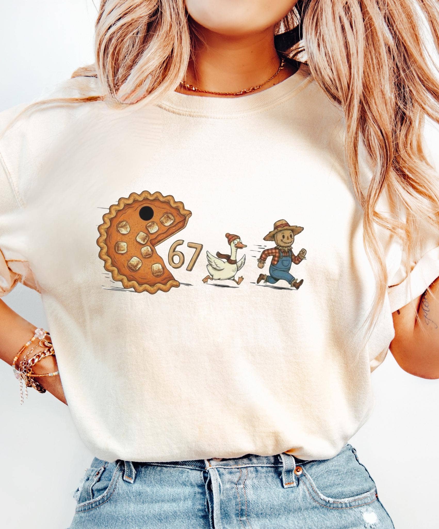 Glaime - Wholesale T-Shirt (Graphic) - Women's - Comfort Colors Funny Fall Shirt, 67 Shirt, Funny Goose Shirt