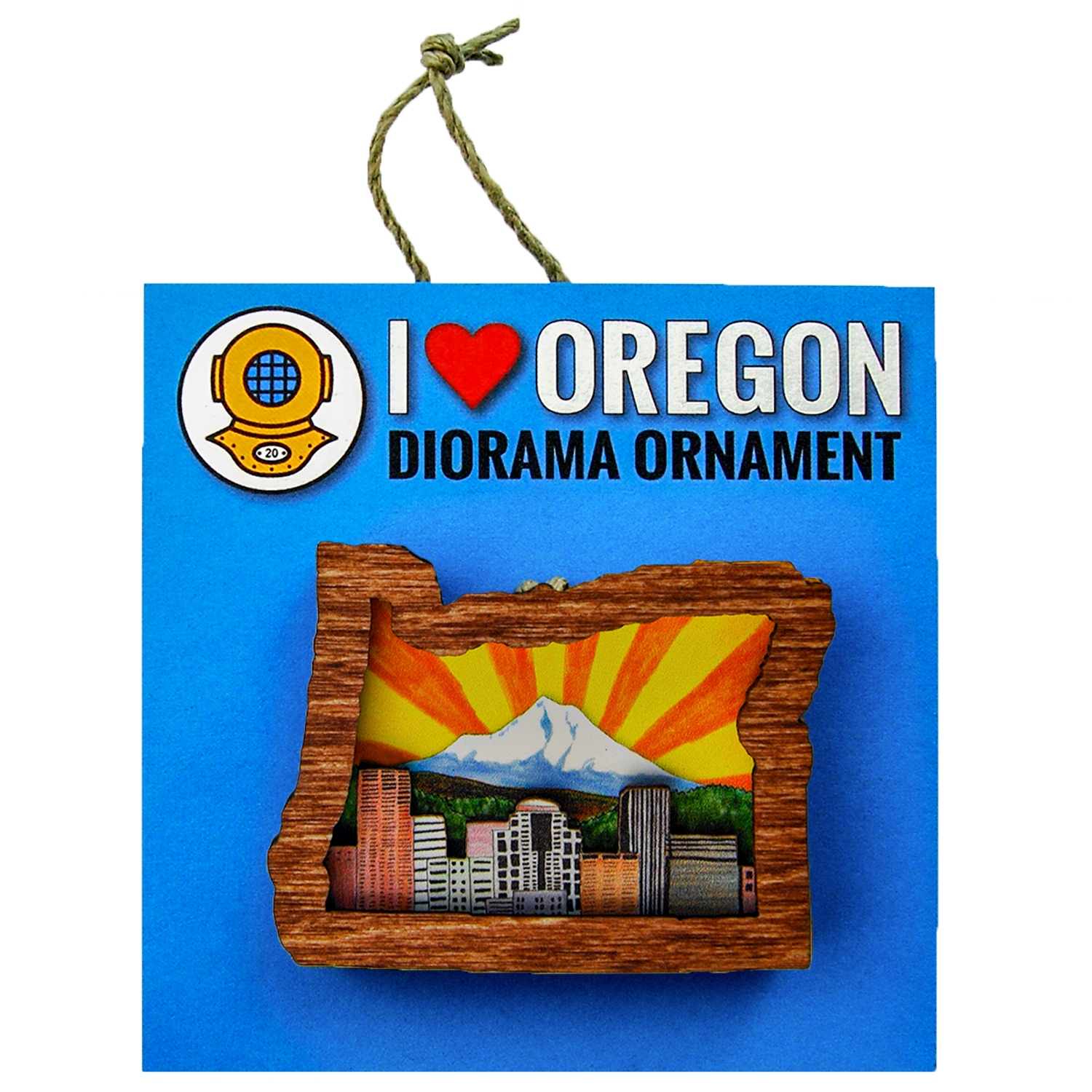 20 Leagues - Wholesale Ornament - Oregon PDX Skyline Ornament or Magnet0