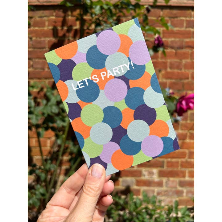 Let's Party Greeting Card for wholesale by Popsy & Plum
