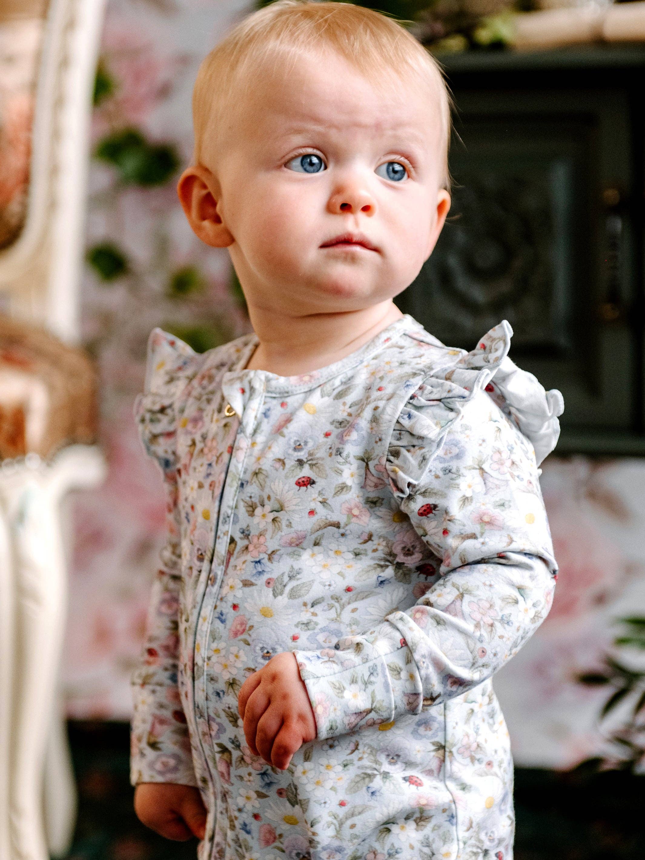 Fleur Harris - Wholesale Jumpsuit - Baby - 'Sweet Garden' Precious Frill Coverall Onesie1