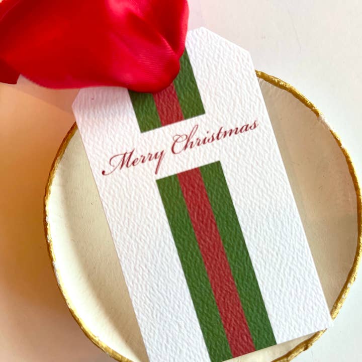 Tiny Tag Co. - Wholesale Gift Tag - Classic Christmas Ribbon Hang Tag1