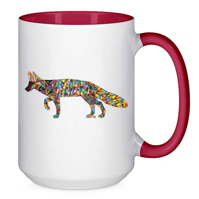 Tasse en céramique Colorful Fox 15 oz pour la vente par Zachary Imagez