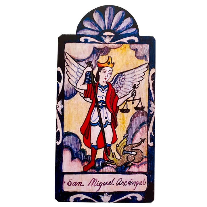 San Miguel A - Soldats, policiers, enfants et protection pour la vente par Lynn Garlick Retablos