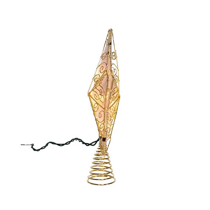 Kurt S. Adler, Inc. - Wholesale Tree Topper - UL 10 Light 8.5" Gold Refl Star Tree Topper4