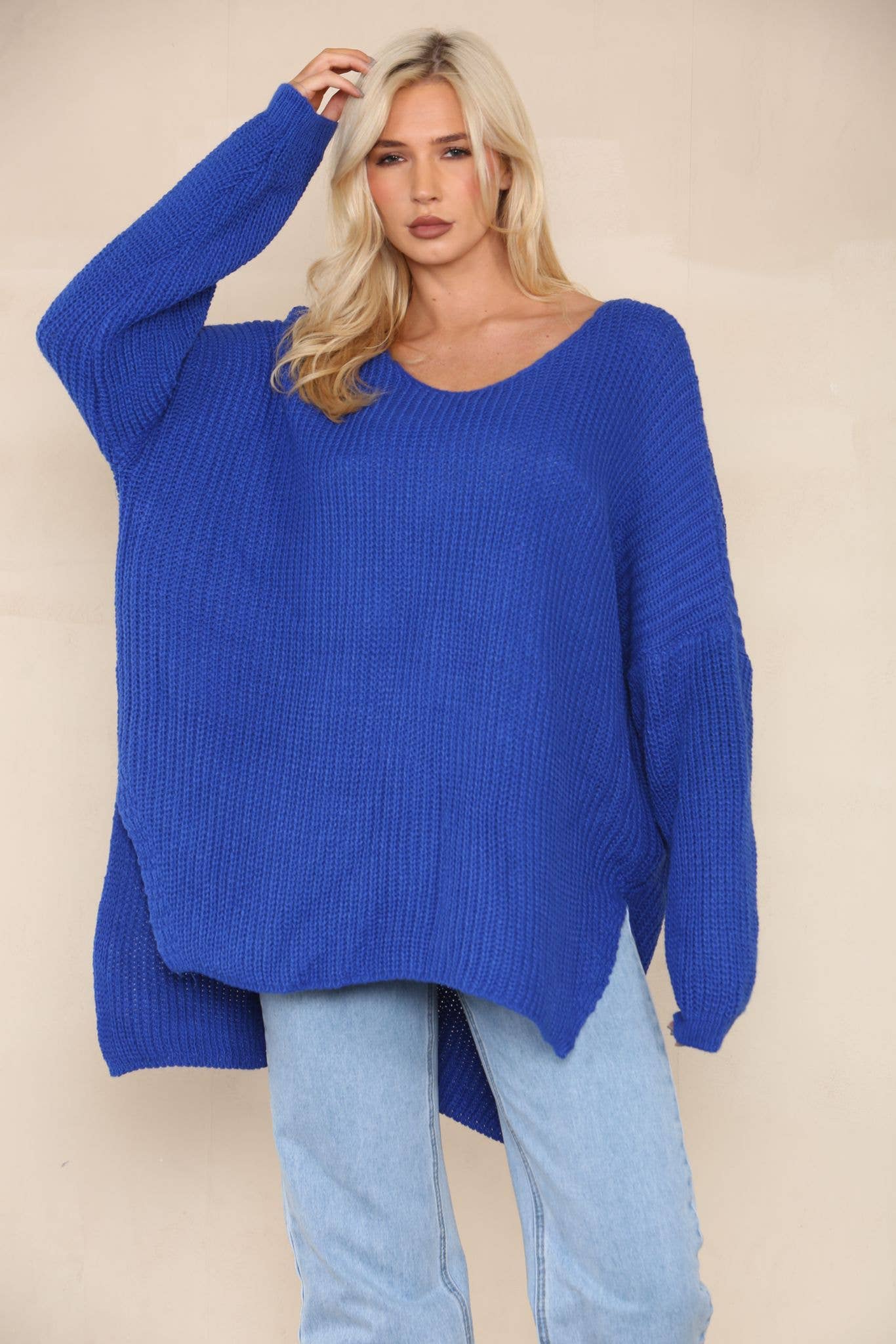 Miss Bold - Wholesale Tunic Sweater - Women's - Italian Oversized Knitted Jumper Top4