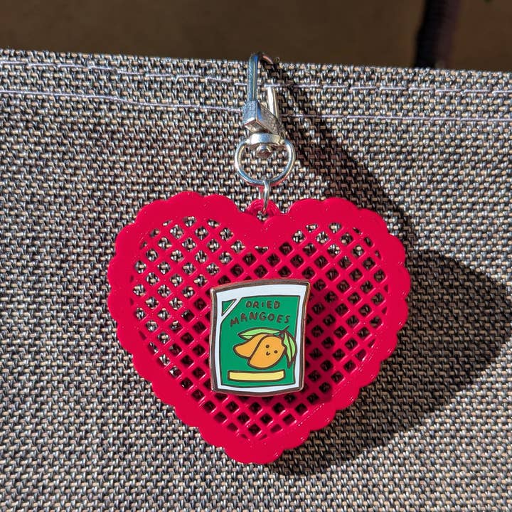 Petty Party - Wholesale Keychain - Unisex - Heart Pinboard Keychain (Red)