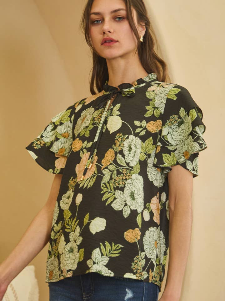 Floral Printed Blouse for wholesale by Oddi