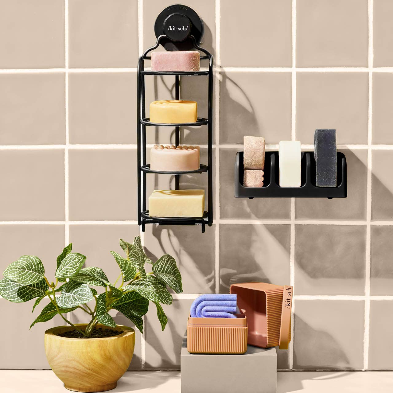 KITSCH - Wholesale Bath Soap Dish - Self-Draining Soap Dish - Black10