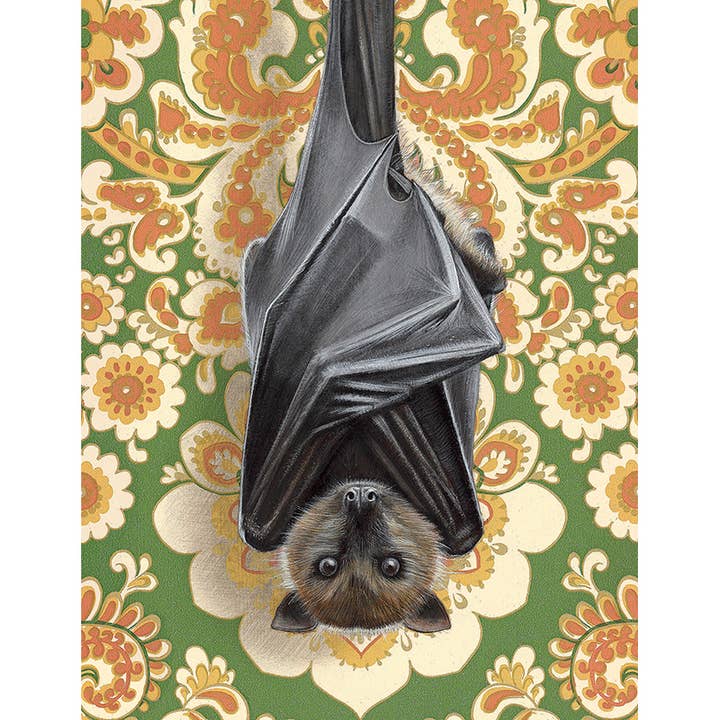 Emily Uchytil - Wholesale Stationery/Notecard Set - Flying Fox Bat - Note Card1