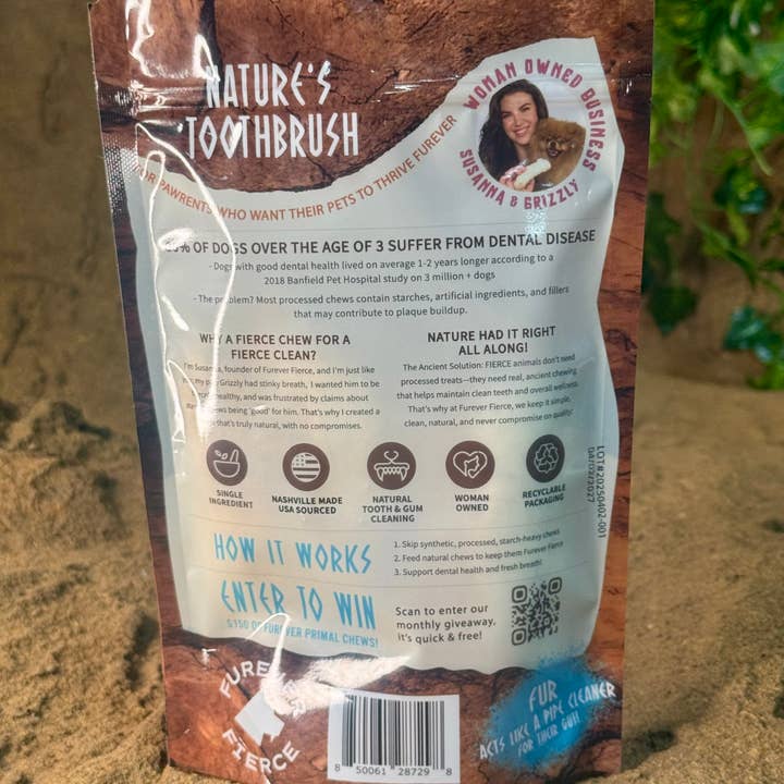 Furever Fierce (formerly Furever Primal) - Wholesale Pet Treats - Dog - Rabbit Feet Bag of 4Dog/Cat Chew -Natural Single Ingredient2