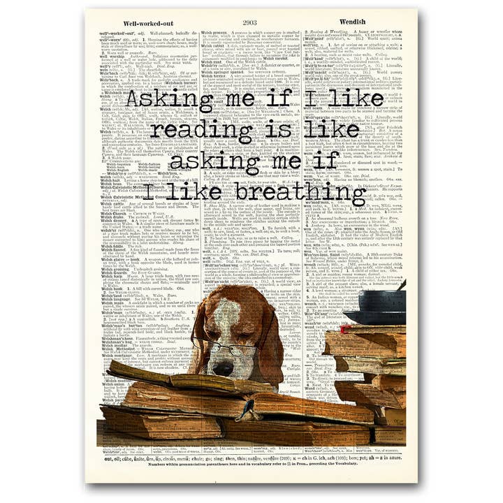 Kunst | Wörterbuchseite | Vintage | Frag mich, ob du gerne liest für den Großhandel von Vintage Dictionary Art