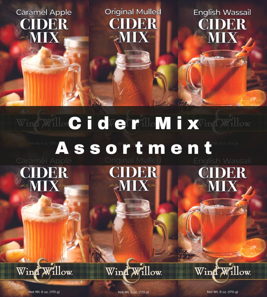 Wind & Willow - Wholesale Drink Mix - Cider Mix Assortment (cs 12) Includes 4 ea of 3 flavors
