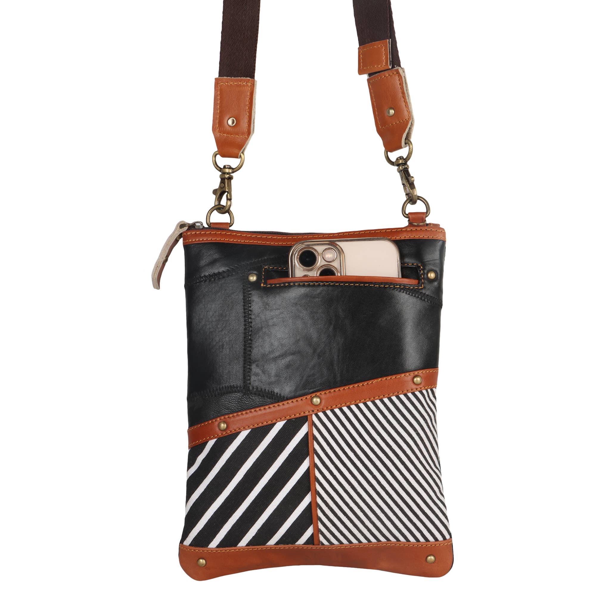 Vaan & Co. – wholesale Crossbody bag – Women's – Blaise Brisk Stripe Crossbody1