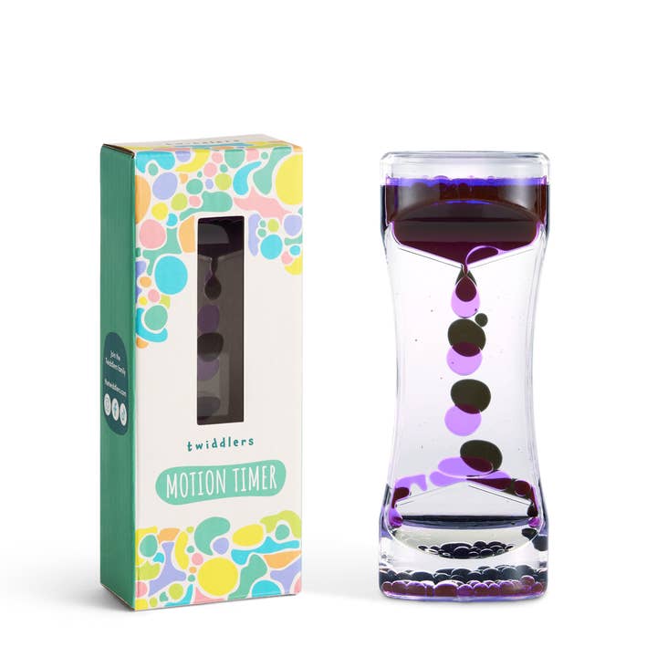 The Twiddlers - Wholesale Fidget Toy - Kids - 1 Pack Liquid Motion Timer Sensory Timer Hourglass, 14cm