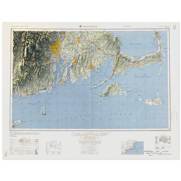 Providence, Rhode Island for wholesale by Scott Reinhard Maps