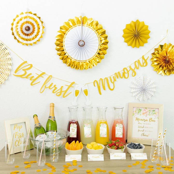 CÔTIER BRAND – Kit de artesanato DIY por atacado – Kit de Decorações Mimosa Bar - Chuveiro Nupcial e Festa de Aniversário