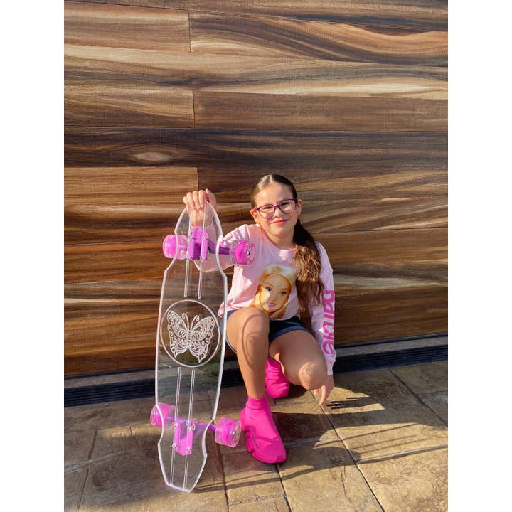 Ghost Boards - Wholesale Sportieve accessoires - Clear Longboard/skateboard, Butterfly 40" Platypus, wit3