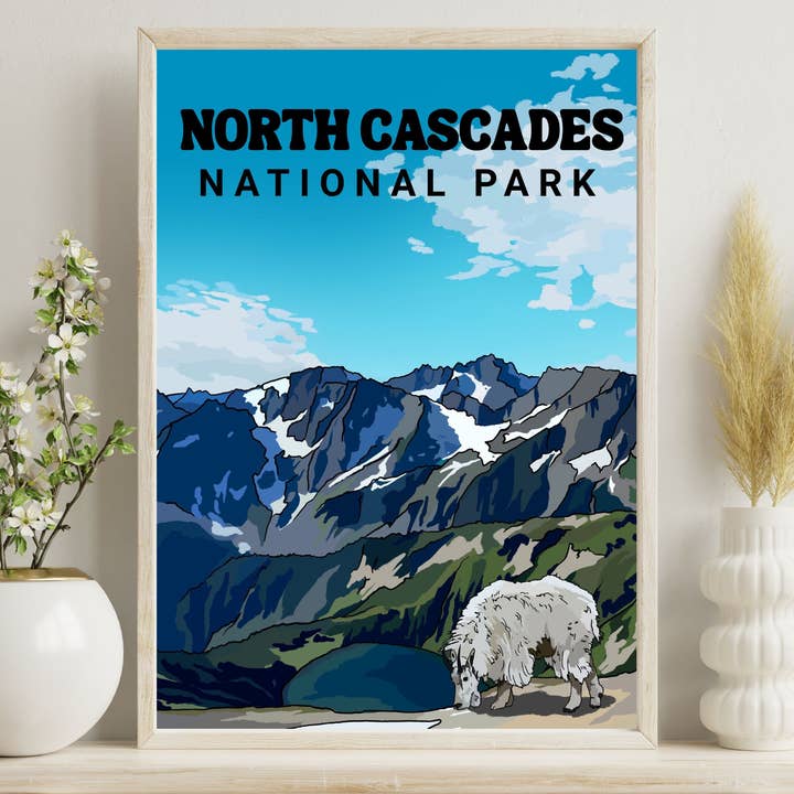Wild Life Design Co. - Wholesale Poster - North Cascades National Park - Liberty Bell Mountain Poster | Travel Print