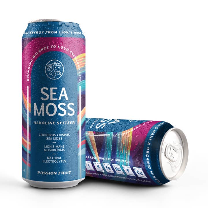 Seltzer au Mousse de Mer Fruit de la Passion pour la vente par Sea Moss Seltzer