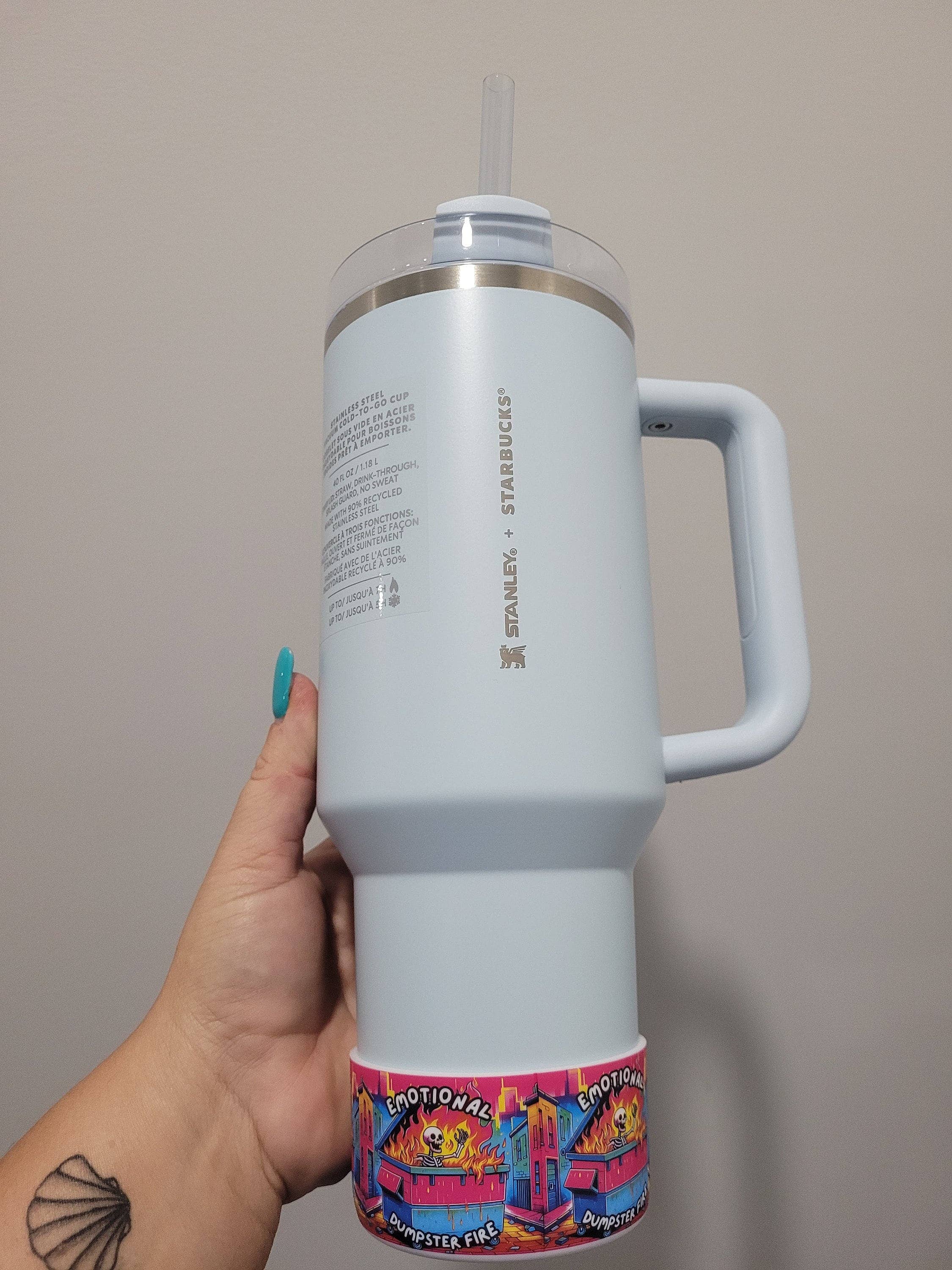 TheSaltyChic - Wholesale Drink Huggers & Koozies - Emotional Dumpster fire silicone boot bumper for tumbler2