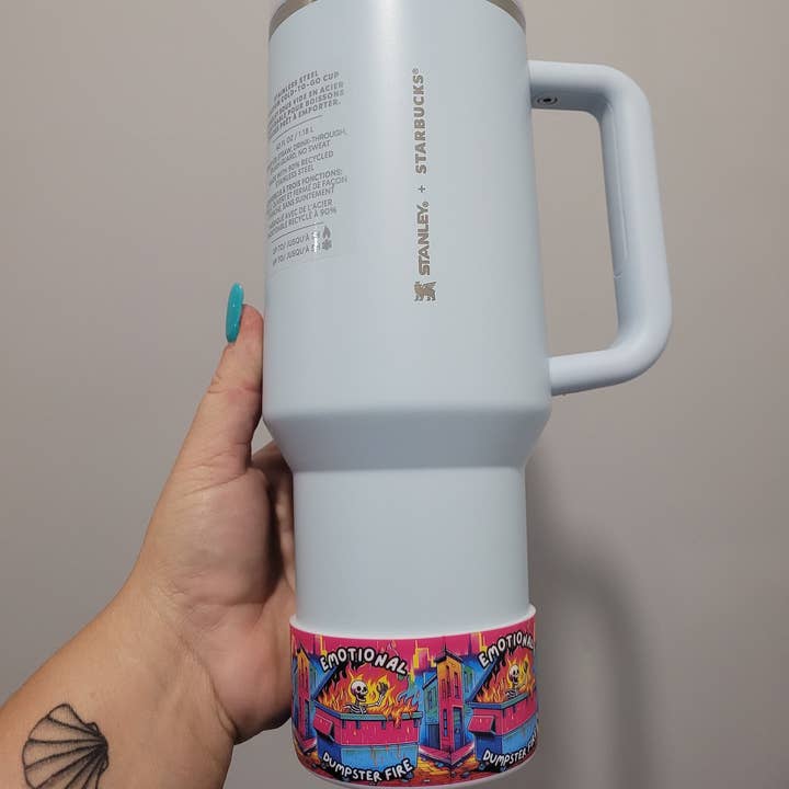 TheSaltyChic - Wholesale Drink Huggers & Koozies - Emotional Dumpster fire silicone boot bumper for tumbler2