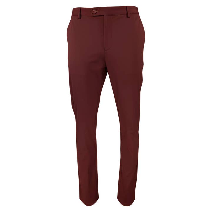 'Merlot' Slim Straight Tech Pant for wholesale by Boston Scott Golf Apparel