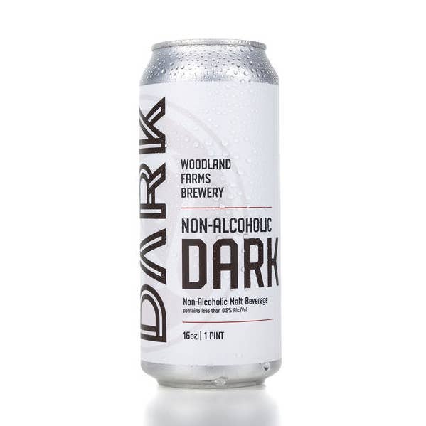 Dark - Non Alcoholic Stout, 6/4pk case for wholesale by Woodland Farms Brewery