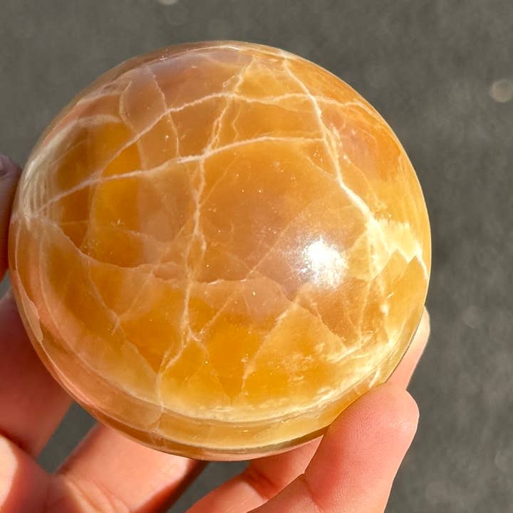 HONEY CALCITE SPHERES 40MM-50MM for wholesale by ZeeRocks