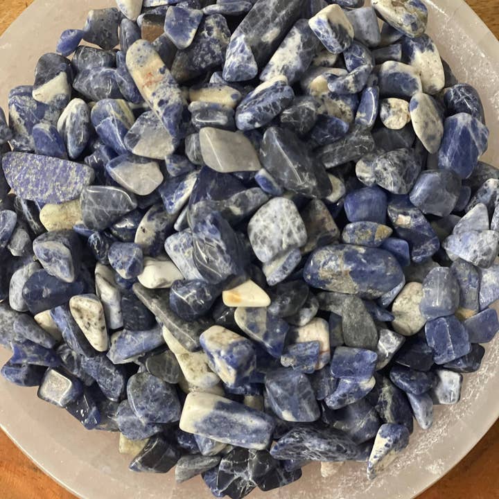 CaNatureLover - Wholesale Spiritual Stone/Crystal - Natural Sodalite Chip, Tumbled Loose Stone, Crystal Chips8