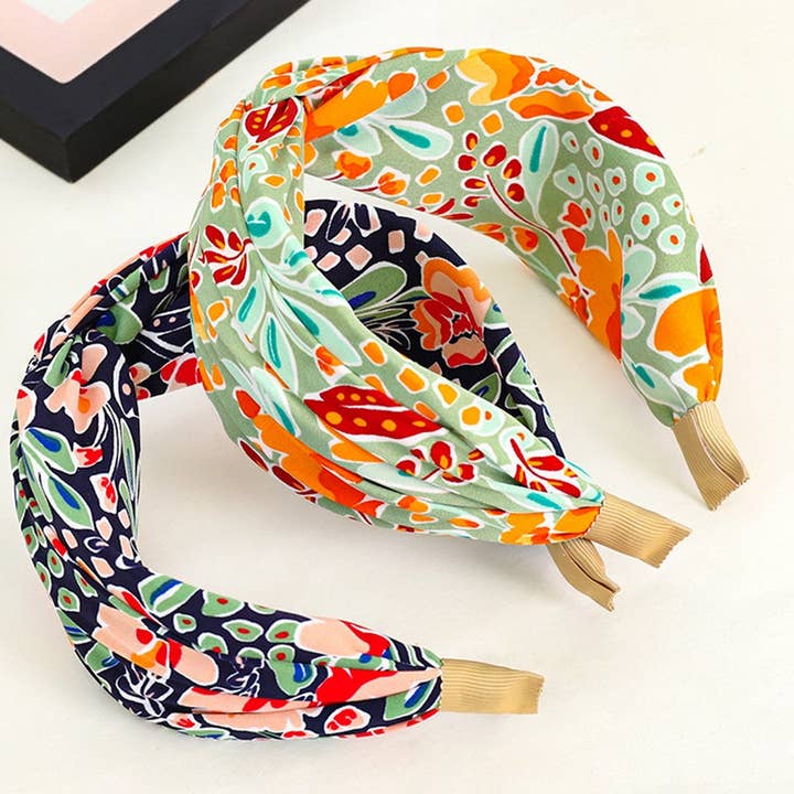 SPRING AND SUMMER FOREST PRINT CROSS HEADBANDS_CWAHA1145 for wholesale by ACCITY