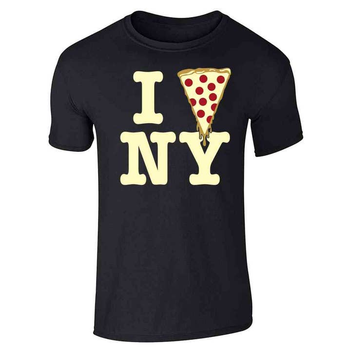 I Pizza New York Funny Slice Graphic Love NYC Unisex Tee for wholesale by Pop Threads