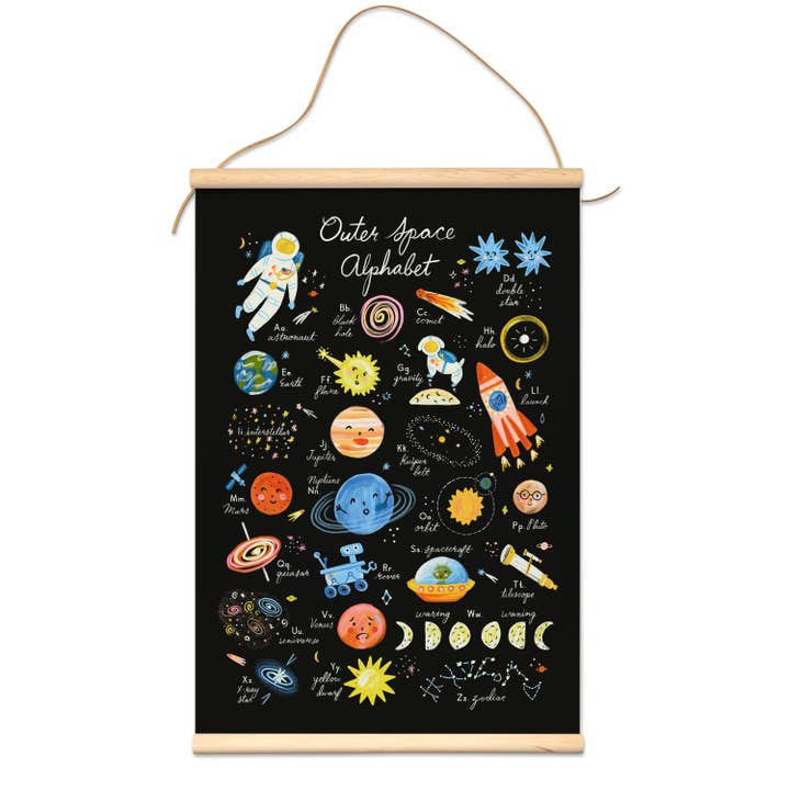 Little Low – wholesale Banner – Child & baby – Outer Space Alphabet - Space Themed Childrens Art Banner