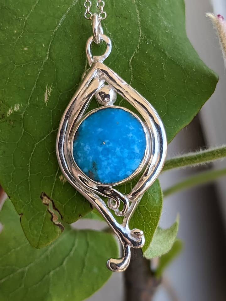 Anhänger aus Türkis und Sterlingsilber für den Großhandel von Le Tourbillon Minéral