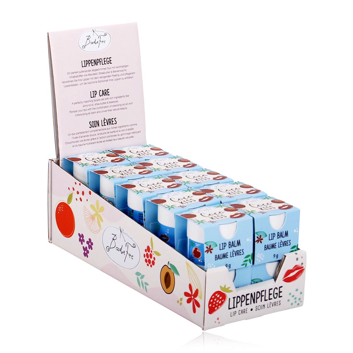 BadeFee - Vendita all'ingrosso Burro di cacao - Duo Cura Labbra Berry Kiss - Balsamo e Scrub Labbra1