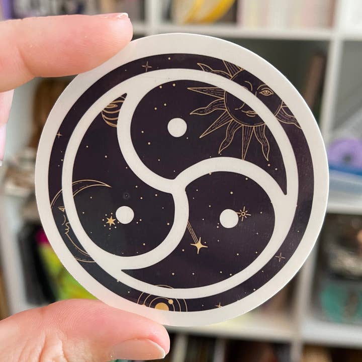 Restrained Grace - Wholesale Sticker - Celestial Witch BDSM Emblem - Vinyl Sticker0