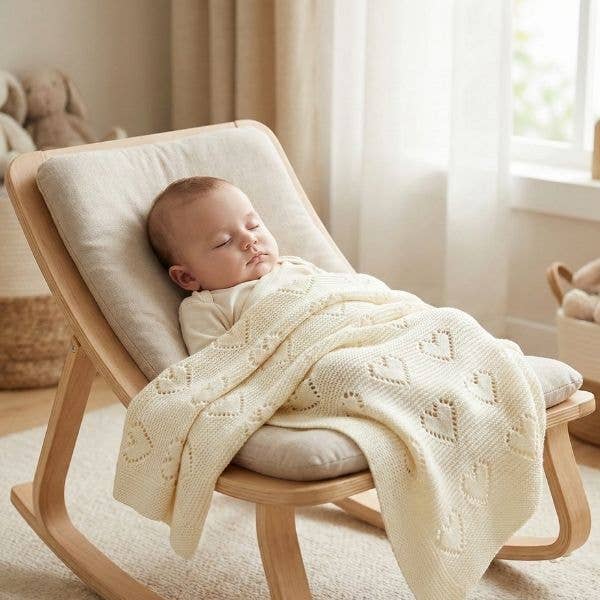 Hjerter Tæppe 100% bomuld for engroshandel hos Minutus