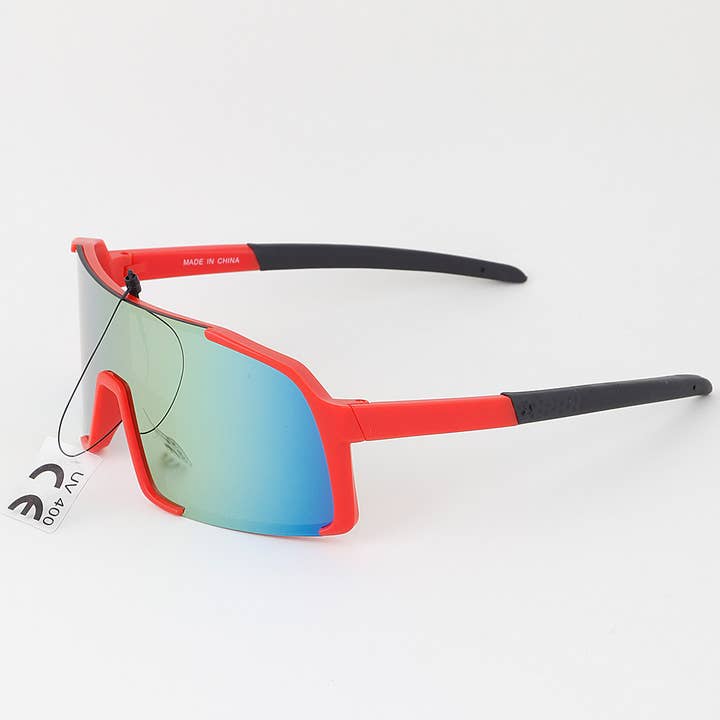 MIX KIDS Bright Polycarbonate Shield Sunglasses for wholesale on Faire
