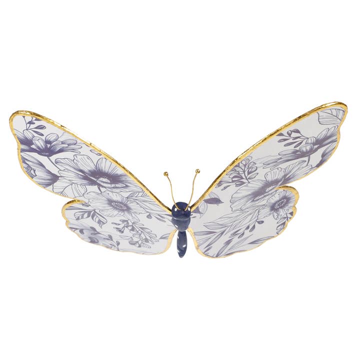 $38.00 min 4 - 18" BLUE FLORAL BUTTERFLY for wholesale by LUX FRAGRANCES