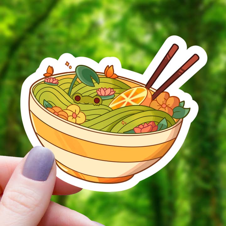 Adesivo Froggy Ramen Bowl 2 - 3" per la vendita all'ingrosso da parte di Mimic Gaming Co